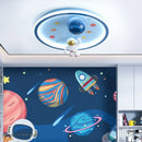 GobekUsa Astronaut LED Ceiling Lights: Nordic Style for Kids' Room, Study, Restaurant Decor