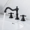 GobekUsa Antique Brass Gold Bathroom Basin Faucet with Double Handles