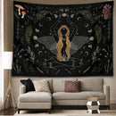 GobekUsa Botanical Witchy Tapestry: Hanging Boho Room Decor with Mushrooms and Snakes