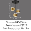 GobekUsa Golden Pendant Lights for Aisle, Restaurant, Bedroom - Nordic Postmodern Minimalist Style