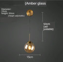 GobekUsa Glass Ball Wall Sconce Light Fixture Golden Bedside Lamp for Home Decor