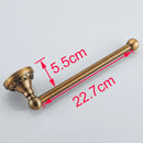 GobekUsa Aluminium Wall Mounted Round Towel Holder in Antique Brass - Classic Bathroom Accessories