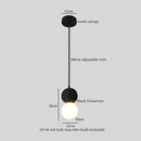 GobekUsa Black Stone LED Hanging Pendant Light for Modern Home Decor