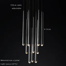 GobekUsa Crystal Water Drop Ceiling Chandelier for Classic Living Room Decor
