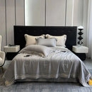 GobekUsa Eucalyptus Fiber Summer Quilt Bedding Set with Cool Feeling, Soft Silky Comforter & Bed Sheet Set