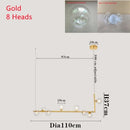GobekUsa Dual Glass Lamp Ceiling Chandelier LED Suspension Light for Dining and Kitchen