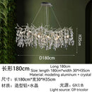 GobekUsa Golden Crystal Tree Chandelier, Luxury Matte Aluminum Art Ceiling Light for Living Room