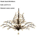 GobekUsa Crystal Chain Pendant Chandelier LED Lights for Indoor Decor