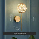 GobekUsa Gold Crystal Glass Ball LED Chandelier for Modern Living Room Bedroom Dining Kitchen