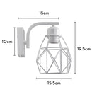 GobekUsa Iron White Cage Wall Lamp for Modern Indoor Lighting
