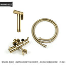 GobekUsa Brass Bidet Shower Head with Double Outlet Angle Valve