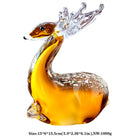 GobekUsa Handmade Crystal Sika Deer Figurine Blown Glass Animal Craft Home Decor