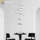 GobekUsa Crystal Sand Staircase Chandelier-Living, Dining, Bedroom LED Decorative Light