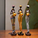 GobekUsa Black Woman Resin Figurine: Exotic Decor for Home Living Room, Bedroom, Desktop