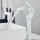 GobekUsa Black Brass Bathroom Basin Faucet With Waterfall Design