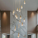 GobekUsa Gourd Shaped Crystal Chandelier for Living Room & Restaurant