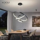 GobekUsa LED Ceiling Chandelier Round Pendant Light for Modern Home Interior Lighting