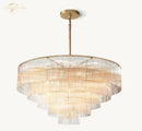 GobekUsa LED Amadeo Round Crystal Chandelier for Living and Dining Room Decor