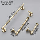 GobekUsa Bathroom Hardware Set Shelf Paper Holder Hook Towel Rack Ring Bath Accessories