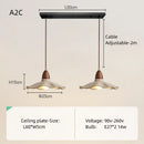 Japanese Wabi-Sabi Cream Wood Pendant Light