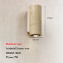 GobekUsa LED Outdoor Wall Lamp Wabi-sabi Style Courtyard Stone Lights for Garden