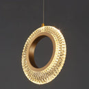GobekUsa Crystal Ring LED Chandelier: Modern Gold Kitchen Lighting for Staircase, Simple Indoor Hanging Lamp