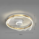 GobekUsa Ceiling Fan Light with Invisible Blades, Remote Control, Modern Design, Silent Operation