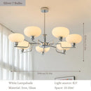 GobekUsa Bauhaus Medieval Chandelier for Living Room, LED Hanging Lamp