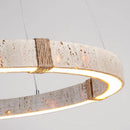 GobekUsa LED Stone Ring Chandelier - Trendy Design for Living & Dining Room