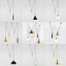 GobekUsa Glass Chandelier: Nordic Minimalist Adjustable LED Decorative Suspension Lamps