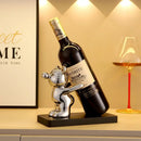 GobekUsa Bear Wine Rack Cup Holder for Home Bar, Kitchen Storage & Decor