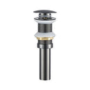 GobekUsa Brass Round Siphon P-Trap Set with Pop-Up Drainer Gun Grey