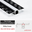 GobekUsa Black LED Aluminum Profile for Invisible Ceiling Light Strip Bar