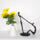 GobekUsa Hand in Hand Dance Sculpture - Metal Abstract Figurine for Room Decoration