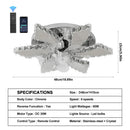 GobekUsa Crystal Luxury Ceiling Fan with LED Lamp Chandelier Smart Home Decor Fixtures