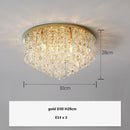 GobekUsa Crystal Steel LED Ceiling Chandelier, Modern Art Deco Lighting Fixture