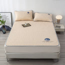 GobekUsa Cooling Latex Bed Mat Set - Thick Summer Quilted Matress Pad & Pillowcases