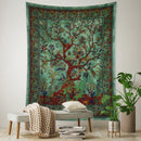 GobekUsa Flying Bird Tree of Life Tapestry Wall Hanging: Bohemian Abstract Hippie Decor