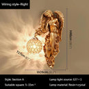 GobekUsa Angel Indoor Wall Light LED Gold Resin Sconce for Home Decor