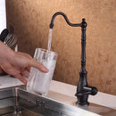 GobekUsa Gold Kitchen Sink Faucet Cold Water Tap 360° Rotating Drinking Faucet Solid Brass