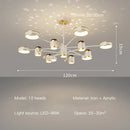 GobekUsa LED Chandelier: Modern Smart Remote Ceiling Light for Living Room Bedroom Dining Kitchen