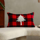 GobekUsa Christmas Cartoon Letter Embroidered Pillow Cover Festive Sofa Cushion