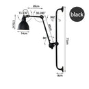 GobekUsa Industrial Iron Swing Arm Wall Lamp for Bedroom, Living Room, Office Decor