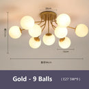 GobekUsa Glass Bubble LED Ceiling Light for Living Room Kitchen Bedroom