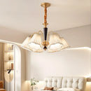 GobekUsa Antique Copper Chandelier for Retro American Country Living Room and Dining Room