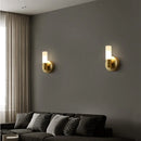GobekUsa Gold Brass Acrylic Wall Lamp with G9 Bulb for Bathroom and Bedroom Lighting