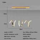 GobekUsa Gold Irregular LED Pendant Lights for Modern Living & Dining Room Lighting