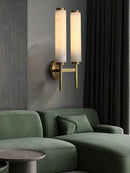 GobekUsa Black Bronze Brass Marble Wall Lights Dimmable Home Decor Living Room Lighting