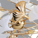 GobekUsa Ginkgo Leaf Pendant Chandelier for Nordic Romantic Living Room Decor