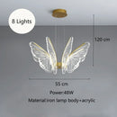 GobekUsa Butterfly LED Chandelier for Bedroom and Dining Room Lighting